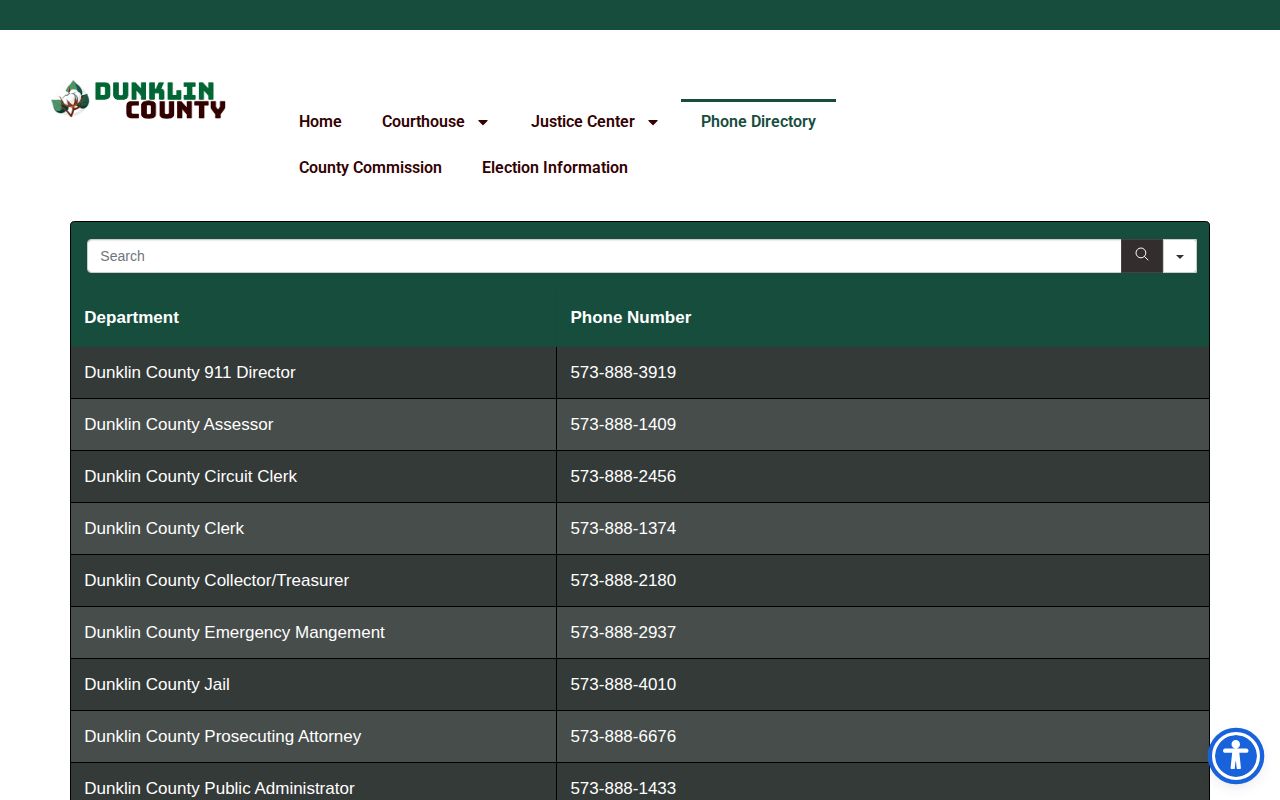 Dunklin County records directory for arrest and court request routing